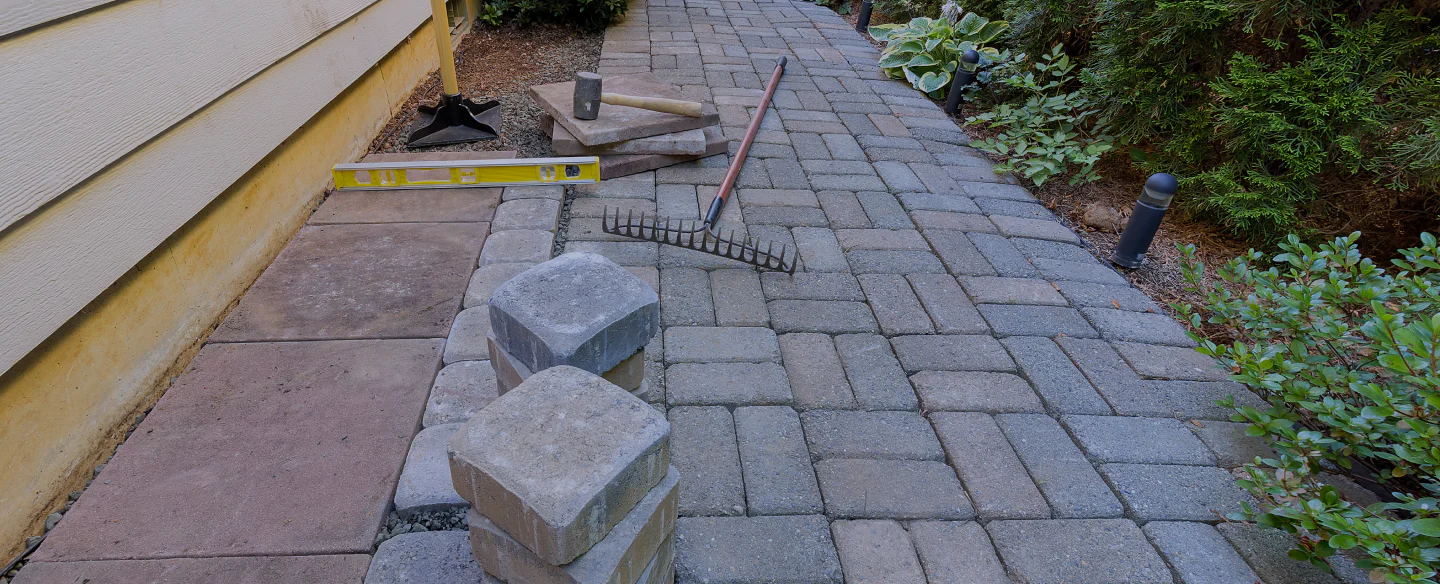 installation of brick walkway